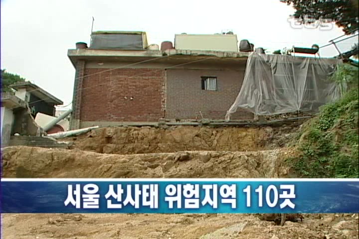 서울 산사태 위험지역 110곳
