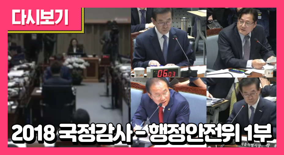 2018 국정감사-행정안전위 1부