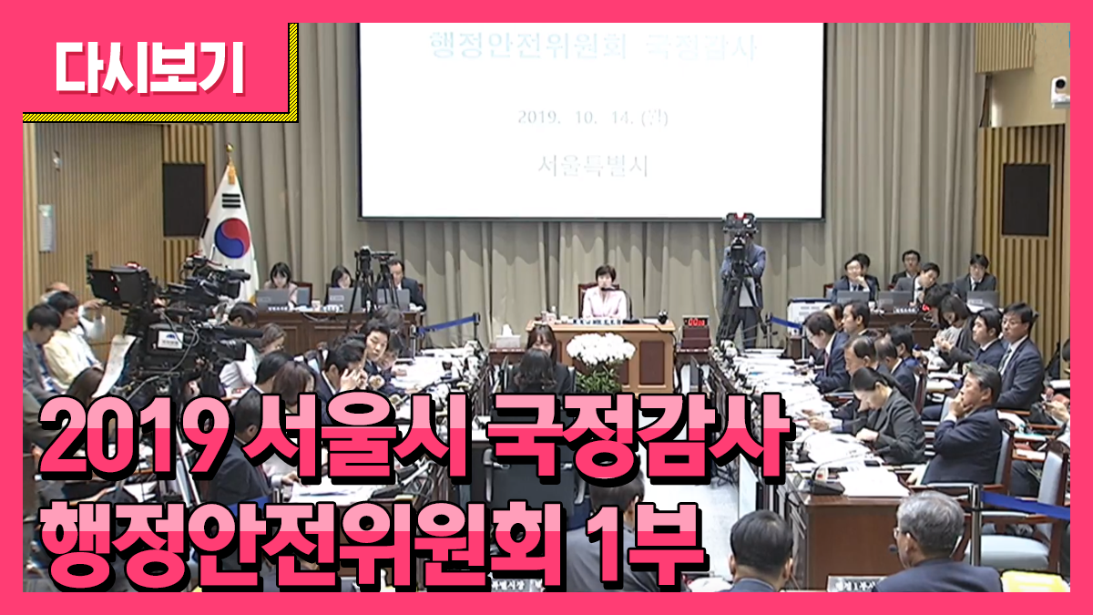 2019 서울시 국정감사 생중계 (행정안전위원회)-1부