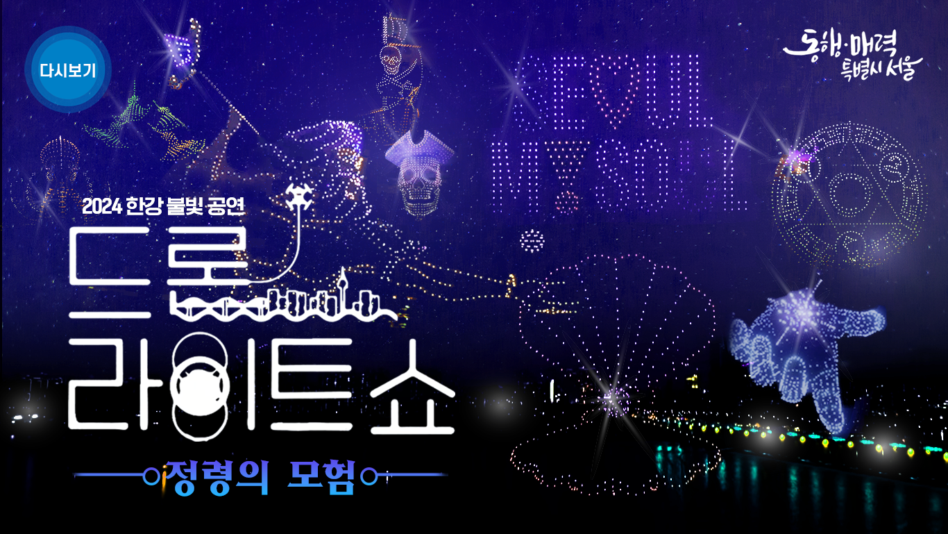 2024 한강 불빛 공연 드론 라이트쇼 | 정령의 모험 | 라이브서울