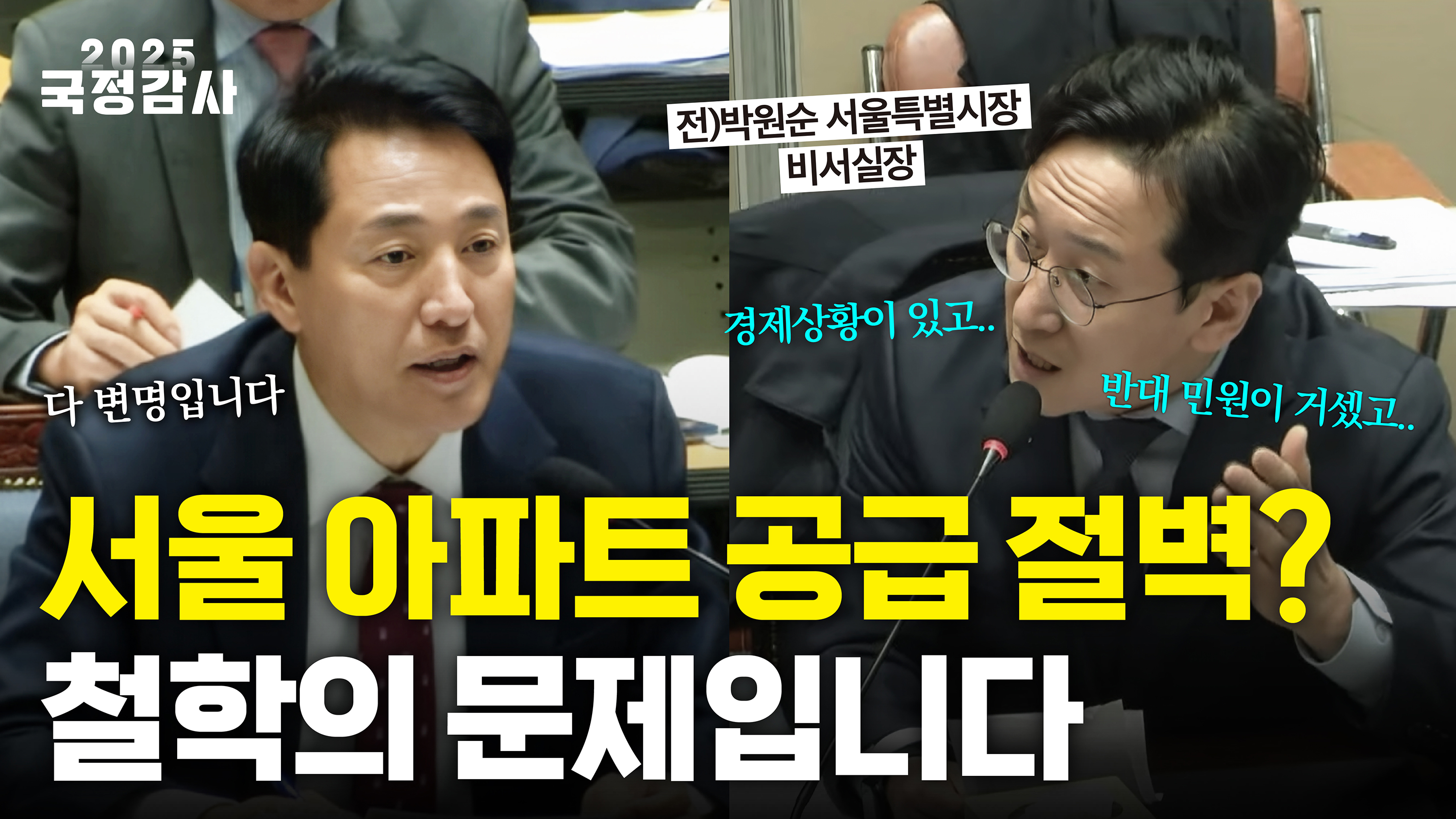 국정감사 2025 - 서울시 정비사업 철학